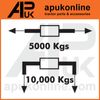 2x 5m Ratchet Strap 5T Load Binder Fastener J Hook Cargo Replacement for Van Tractor Trailer