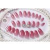 SIFASHION 3D Lovely Elegant Handmade Nail Tips Nail Bride 24pcs Pink Nail Tips