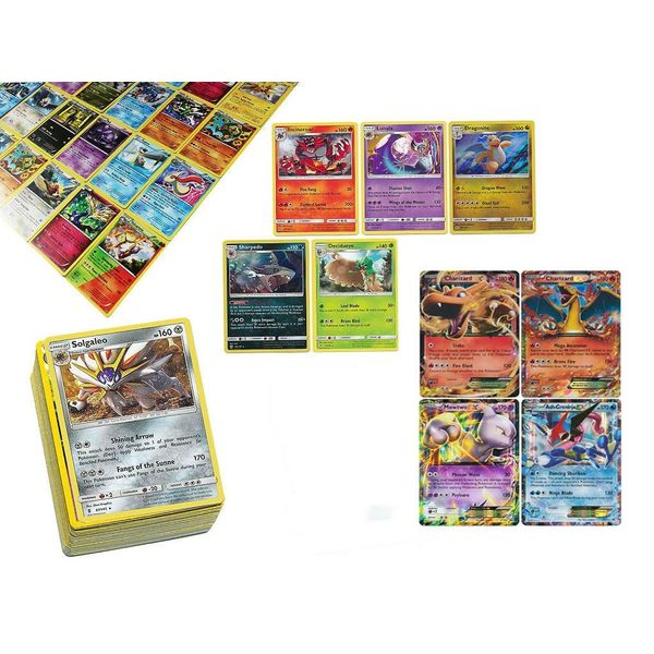 Pokemon TCG: 100 Card Lot Rare, Common, Unc, Holo with 2 Ex Cards