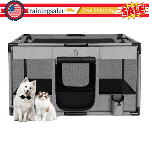 Dog Cat Playpen Fence pet kennel Exercise Tent Crate Foldable Outdoor Portable