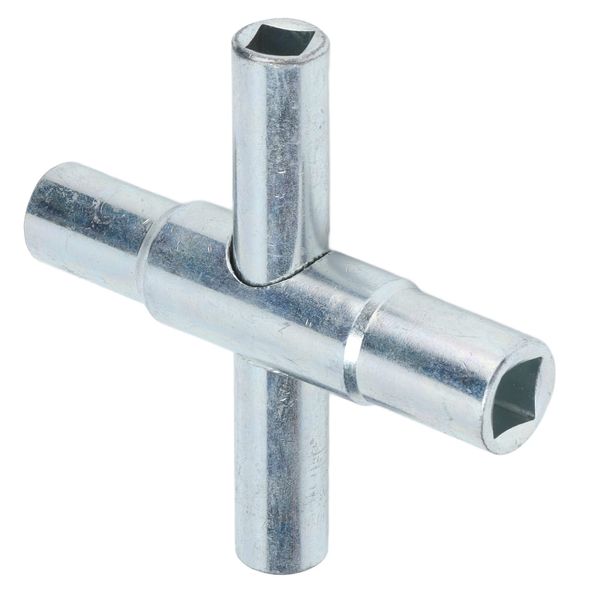 Fafeicy 4 Way Sillcock Key, 45# Steel 4in 1 Cross tap Wrench, with Stems in 1/4 inch, 9/32 inch, 5/16 inch and 11/32 inch, British System, for Control The Utilization of Water, Wrench, Hand Socket