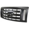 Grille For 2009-2012 Ford F-150 XL Model Textured Dark Gray Shell and Insert