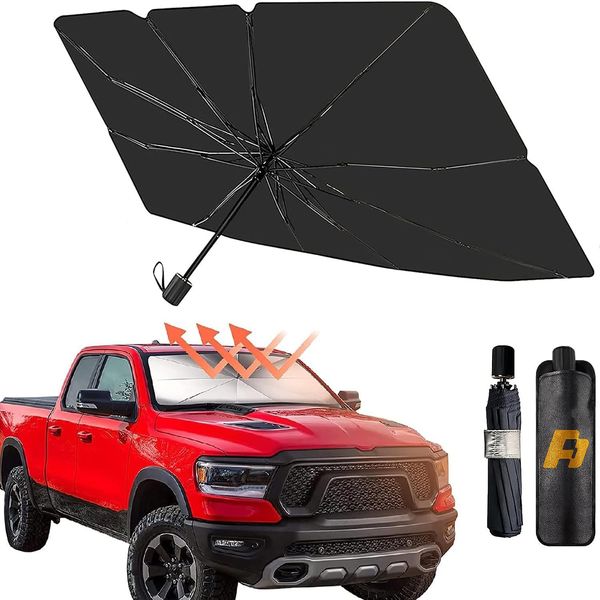 Foldable Car Windshield Sun Shade Umbrella Fit Sedan SUV Pickup Truck Most Vehicles Car Window Shades Front Windshield Sunshade