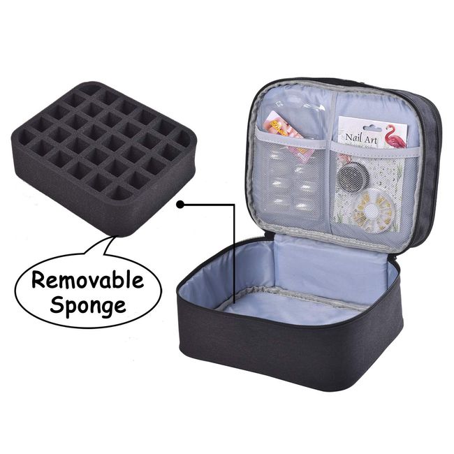 Plastic Manicure Organizer Double Layer Nail Art Storage Box