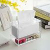 Clear Acrylic Countertop Cosmetic Organizer with Pull Out Makeup Storage Drawer