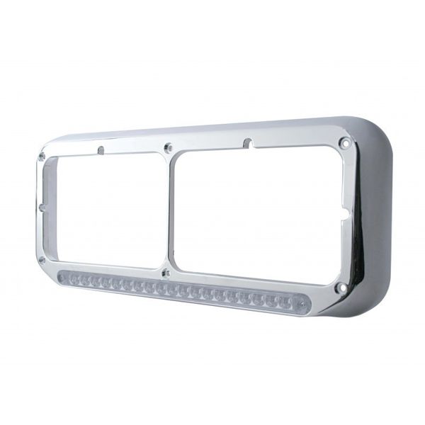 LED Dual Headlight Bezel -ALL TRUCK MAKES - (DRIVER SIDE) KENWORTH FORD 