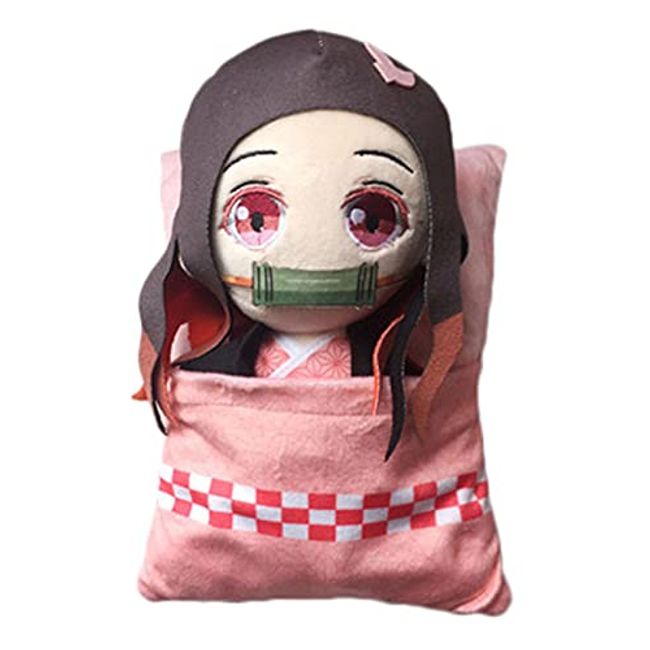 Gonriya Plush Toy Nezuko Cosplay Stuffed Toy Nezuko Kamado Plush Doll