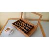 Modern Home Bamboo 24 Capsule Organizer/Display Box with Accessory Section compatible with Nespresso
