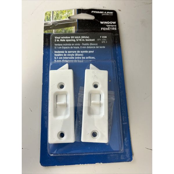 Prime-Line White Vinyl Vertical Hung Sliding Window Lock (2-Pack) F 2598