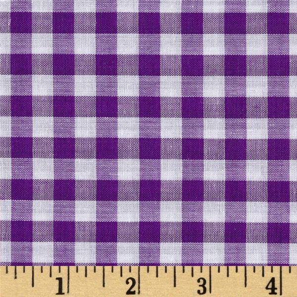 Richcheck 60" Gingham Check 1/4" Purple, Fabric by the Yard