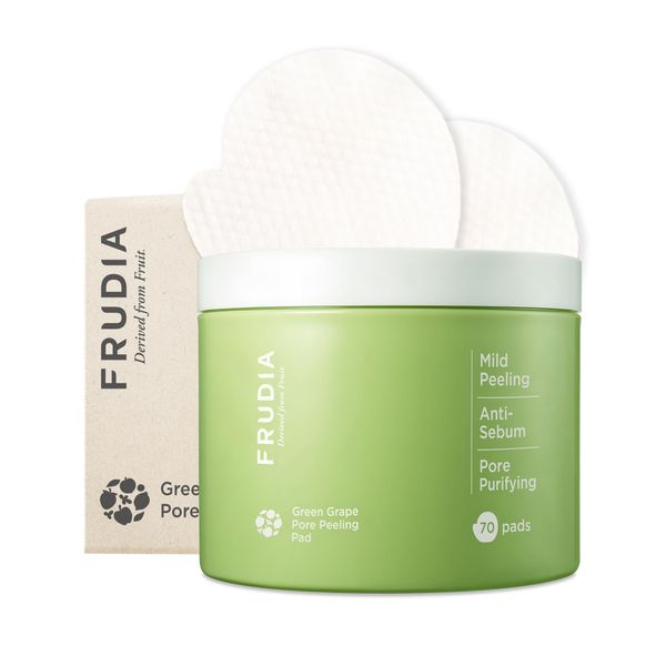 Frudia Green Grape Pore Peeling Pad 3 ml / 7,9 g x 70 Stück [Eve Vegan/Cruelty Free/Clean Beauty]