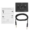 FEETER 3.5mm Audio Switcher, 2 Input 1 Output/1 Input 2 Output Audio Splitter Switcher, Audio Switcher Box, One-Key Mute Button