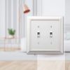 Amerelle Savannah Double Toggle Wood Wallplate in Distressed White
