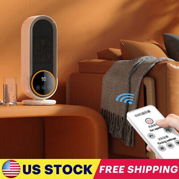 Space Heater, 1200W Electric PTC Ceramic Tower Heater for Bedrooms with Remote