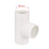 sourcing map 20mm Slip Tee PVC Pipe Fitting T-Shaped Coupling Connector 5 Pcs