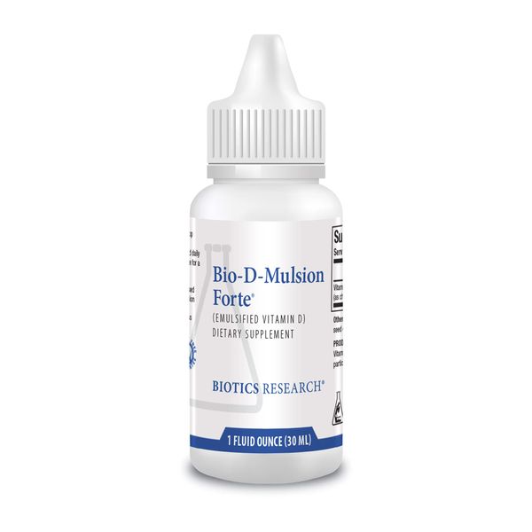 BIOTICS Research Bio D Mulsion Forte Vitamin D3 Liquid Drops 50 for Best Absorption, Strengthens Bones, Supports The Immune System, Cardiovascular System