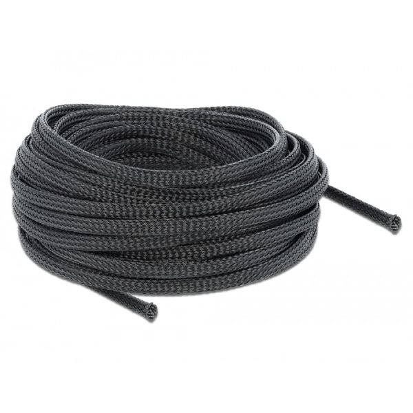 Delock Braided Sleeve Stretchy 10 m x 6 mm Black