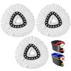 HOMEXCEL Mop Replacement Heads Compatible with O-Cedar EasyWring Spin Mops 3 Pack-Washable Microfiber Spin Head Refills-Easy Cleaning Mop Head Replacement