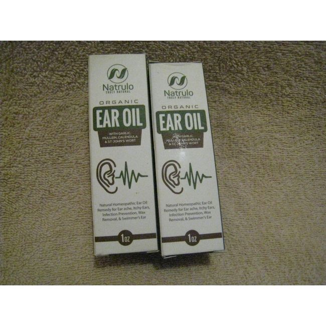 Natrulo Organic Ear Oil (BUY TWO NEW) 1oz/ea Homeopathic Remedy ACHES ITCH $28