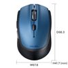 Sanwa Supply MA-BB509BL Bluetooth Blue LED Mouse (5 Buttons, Blue)