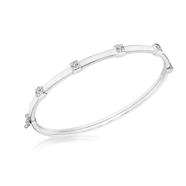 Tuscany Silver Women's Sterling Silver Cubic Zirconia Bangle
