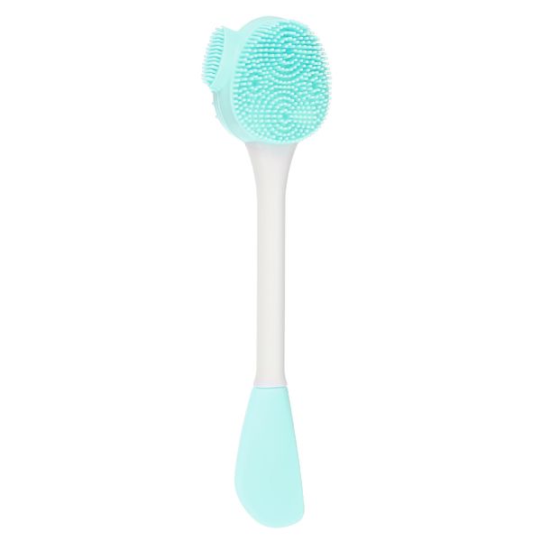 VOCOSTE Facial Cleansing Brush, Multi-functional, For Sensitive Skin, Pore Care, Pore Cleansing, Keratin Silicone, 6.3 x 1.6 inches (16 x 4 cm), Green, White