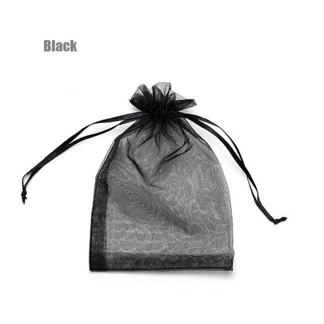 100pcs/lot 7x9cm White Color Drawstring Organza Bags for Wedding Christmas  Gift Bags Jewelry Packaging Organza Bags & Pouches