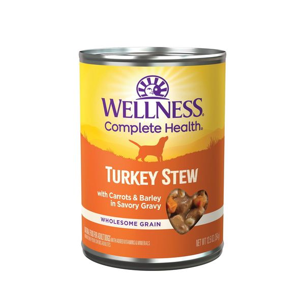 Wellness Thick & Chunky Natural Canned Dog Food, Turkey Stew, 12.5-Ounce Can USA