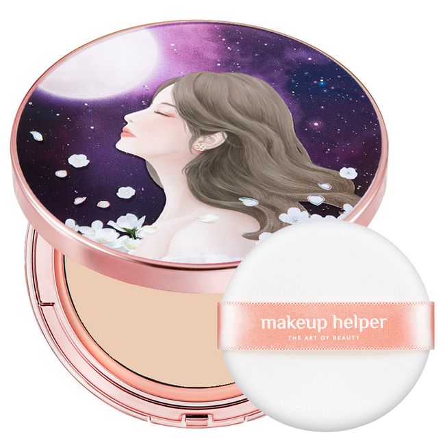 Makeup Helper Art Pact Original Pro Finish Aurora Moonlight 25g + Exclusive Puff