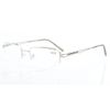 Eyekepper Readers Rectangle Half-Rim Spring Temples Reading Glasses Silver +2.75