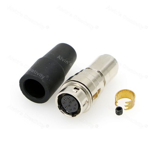 Alvins Compatible Hirose Connector HR10A-10J-10S 10 Pin Mount Push Pull Circular Female Connector Plug for Cameras(10 Pin, Female)