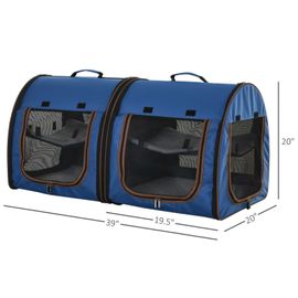 Large Portable Double Cat Pet Carrier Kennel Bag Oxford Travel Car Seat, 1  Unit - Pay Less Super Markets