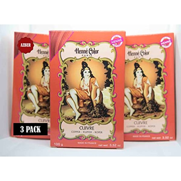 Henne Color Henna Powder Copper 100gm (PACK OF 3)