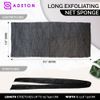 Adeton African Net Sponge, Authentic, Black Owned, Exfoliating Body Scrubber, Long Net Sponge, Body Exfoliator, Sapo, Shower Bath Accessories, Back Foot Scalp Scrub, Flat Dead Skin Remover (Black)