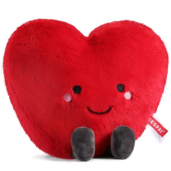 Cute Plush Red Heart Pillow Love Pillow Cushion Toy Throw Pillows Living Heart Throw Decor Pillows Microwavable Heating Pad for Women Girl Friends Valentine's Day Kids Birthday Christmas Mother's Day