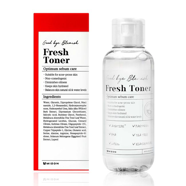 [MIZON] GOOD BYE BLEMISH FRESH TONER (120ml) Korean Skincare - Für übermäßigen Talg - Hautprobleme - Behandlung von Akne und Pickeln - Behandlung von Akneflecken