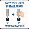 4-Pack Adjustable Feet for Wire Shelving Posts – Leveling Foot Set for Storage Racks – Threaded Base for Height Adjustment – Durable, Floor-Safe, Easy to Install Replacement Set