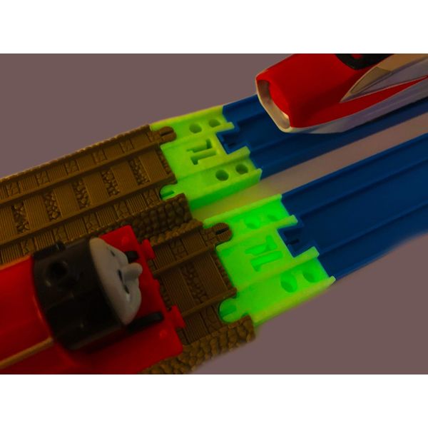 TrainLab Plarail to Brown 2009 Trackmaster Train Track Adapters 2pcs (NiteBrite)