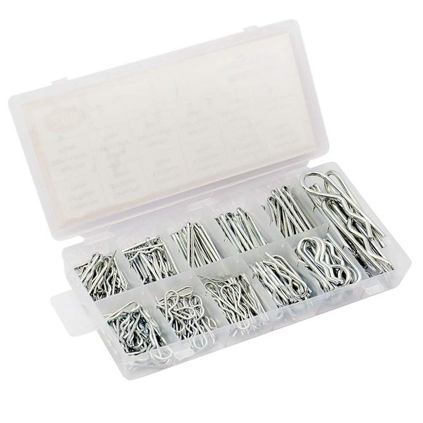 FKG 250Pcs Cotter Pin Hairpin Assortment Kit