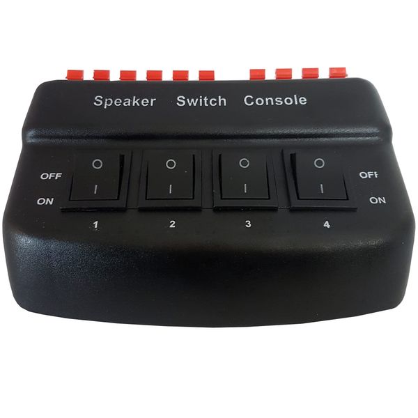 4 Port/Zone Speaker Selector Splitter Switch *50W Per Channel @ 8 Ohm* Audio Distribution Box