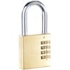 AGT Padlock with Code: Set of 2 Padlocks with 4 Digit Number Code 50mm (Padlock Combination Code, with Numbers, Bugel)