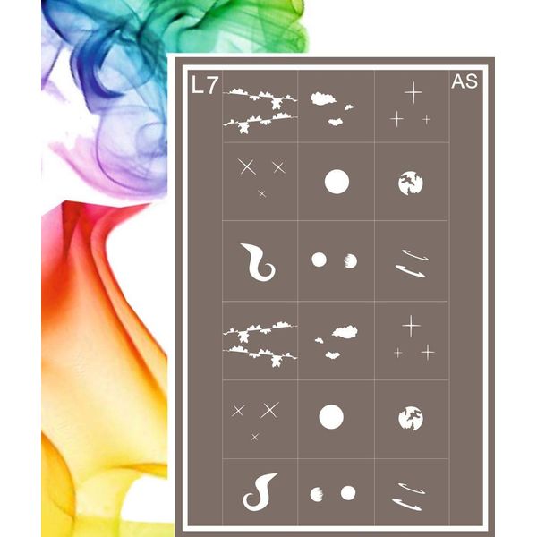 Airbrushing Stencils for Nail Art L-0007