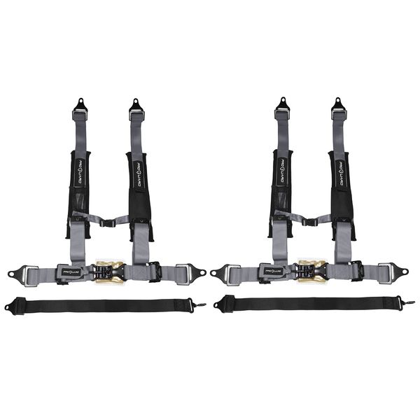 PROGUARD Gray 5 Point Harness 2" Straps Universal UTV Off-Road Harness (2 Pack)