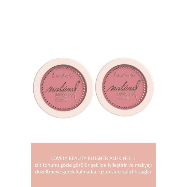 Lovely Blusher Natural Beauty 1 Pembe Allık *2 Adet