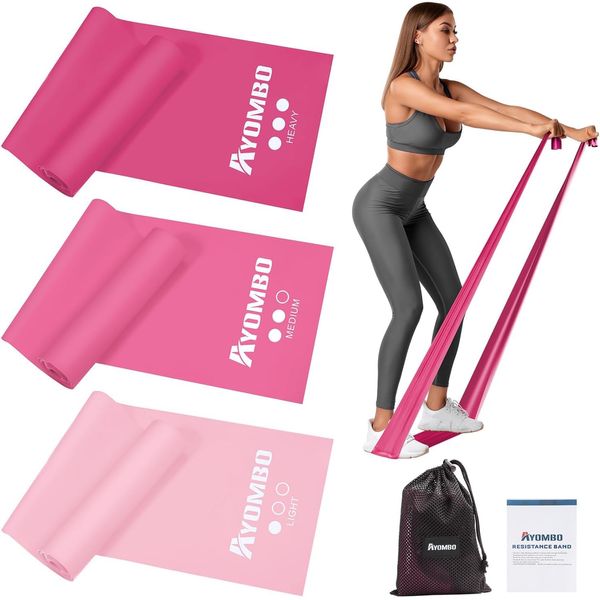 Resistance Bands, Exercise Bands for Women, Physical Therapy Bands, Workout Bands for Yoga, Arms,Upper Body and Shoulders, Beginner Level 3 at-Home Workouts, & Rehab