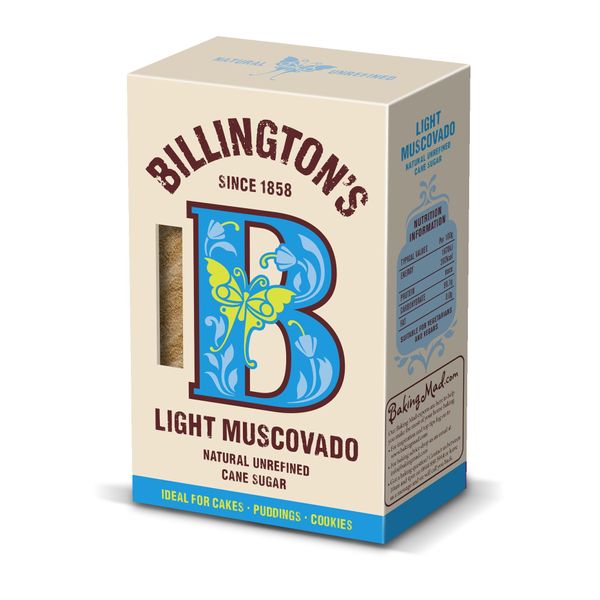 NT# Billington's Light Muscavado Sugar 500g -Billington's Unrefined Light Muscovado Sugar is The s Finest Light Brown Soft Sugar, with a Warm Honey Colour and Creamy Fudge Flavour