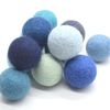Oriental Direct 100% Wool Felt Balls - 4cm, 12 Assorted Blue, All Ages, Crafting Material