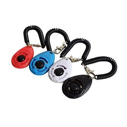 - 4 Pack Dog Training Clicker with Wrist Strap, Pet Training Clicker Set
