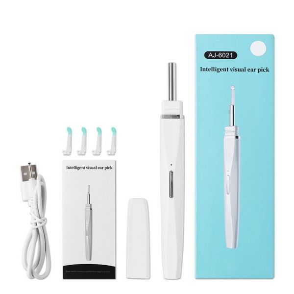 Earwax Removal Ear Epilator Cleaner Wireless Wifi Earpick Otoscope Camera Luminous Teeth Cleaning Oral Exam Endoscope Cleaner Health Care, Blue