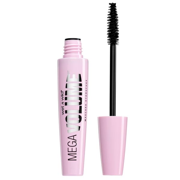 Wet n Wild, Mega Volume Mascara, volumenverdichtende Wimperntusche, Fasern-Spiral-Applikator und Quick-Loading-Formel für maximales Volumen, angereichert mit Vitamin-E, Very Black